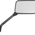 Emgo GP Deluxe Mirror Rectangular Right 10mm Long Stem Black Universal