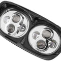 Letric Lighting Dual LED Headlight With Hi/Lo Beam 5.75" Black/Chrome LLC-LRH-BC