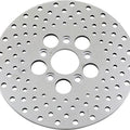 DS Polished Stainless Drilled Brake Rotor Harley Davidson