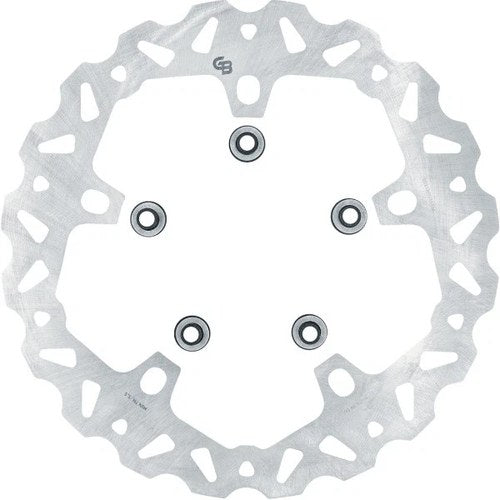 GBrakes Solid Wave Brake Rotor 12.5" Front Silver #GBD9015X Harley Davidson