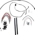 Burly Cable/Brake Line Kit for 15" Bagger Bars Black #B30-1101 Harley Davidson