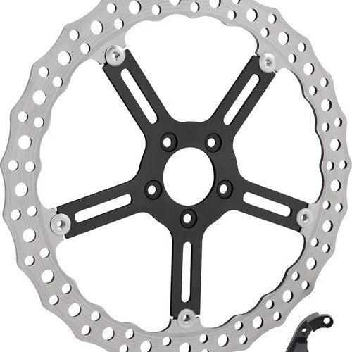 Arlen Ness Big Brake Jagged Floating Rotor Kit 15" Front Left Silver #300-041