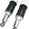 Emgo Shorty Shocks with Eyelet Mount with Shrouds Chrome/Black