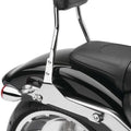 Cobra Detachable Round Passenger Backrest Chrome #602-2007 Harley Davidson