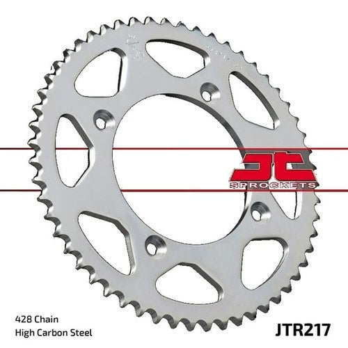 JT Steel Rear Sprocket 428 56T Silver #JTR217.56 for Honda CR 80/CR 85