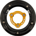 Trask Derby Cover/Power Plate Kit Black/Gold #TM-0051-BK-GD Harley Davidson