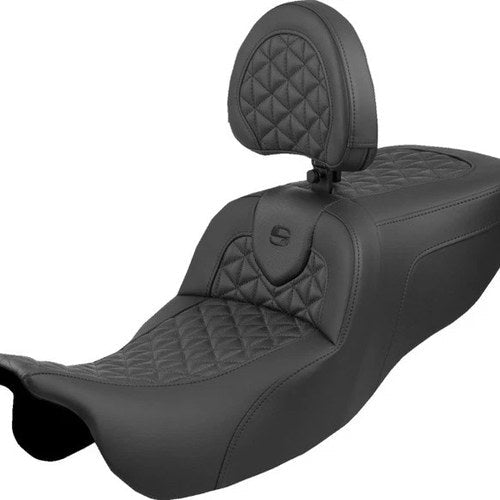 Saddlemen RoadSofa Tri-Gripper Seat with Driver Backrest #815-07-210B0