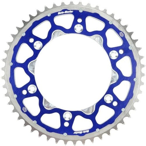 Moto-Master 428 Fusion Dual Ring Rear Sprocket 49T Blue/Silver #62.008.34.49
