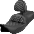 Saddlemen RoadSofa DS Seat with Driver Backrest Black #808-07B-208B0