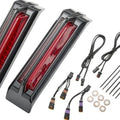 Ciro Filler Panel LED Tail Lights Black Red/White #42053 Harley Davidson