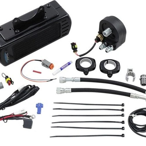 UltraCool Down Tube Mount Oil Cooler Kit Black #SMT-2G Harley Davidson