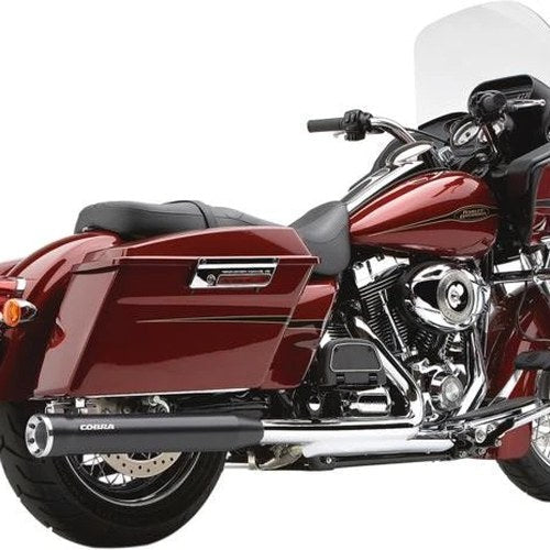 Cobra Rpt Slip-On Mufflers Black #6070RB Harley Davidson