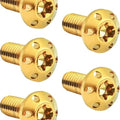 Arlen Ness Hub Mount Rear Brake Rotor Bolts 3/8"-16 Gold 5-Pack #300-911