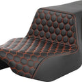 Saddlemen Step-Up HC Ext. Reach Seat Orange Stitch #285076 Harley Davidson