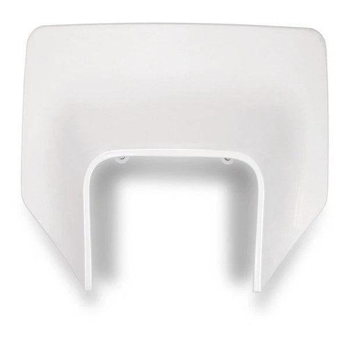 UFO Front Number Plate w/Headlight Cutout White HU03387041 Husqvarna