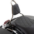 Drag Specialties Double Diamond Pad for Round Tapered Sissy Bars Black
