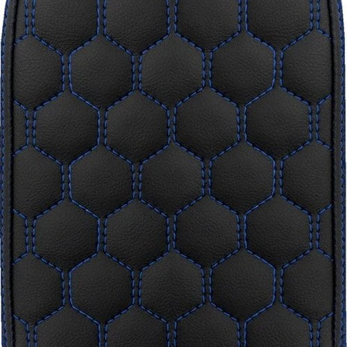 Saddlemen RoadSofa HC Gravestone Sissy Bar Pad Blue Stitch 6.5" W x 11" H