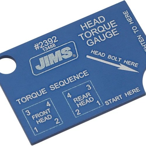 Jims Head Bolt Torque Gauge #2392 Harley Davidson