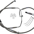 DS Braided Brake Line Kit Non-ABS Front +10" Harley Fxdf Dyna Fat Bob 08-16
