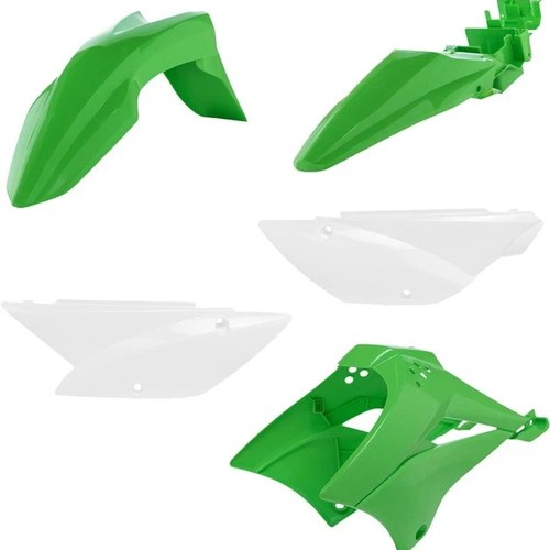 Acerbis Plastics Kit Green/White Kawasaki KLX110 2010-2020