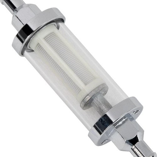 DS Clear Glass Fuel Filter .25" Inlet