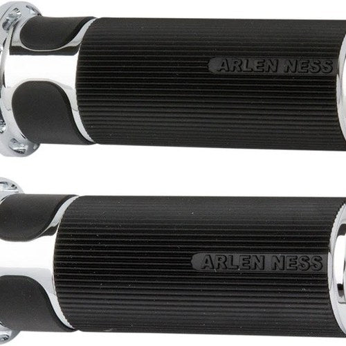 Arlen Ness Slot Track Fusion Grips Chrome #07-302 Harley Davidson