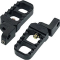 Joker Machine Stubby Adjustable Serrated Billet Footpegs Black #08-642-3B