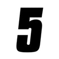 Factory Effex 4" Factory Number #5 Black 3-Pack