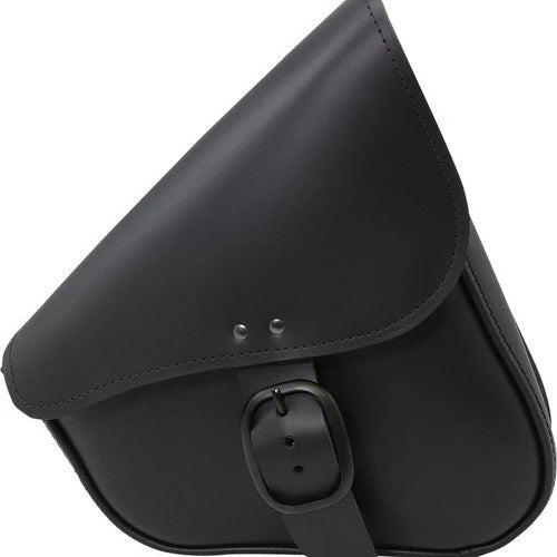 Willie & Max Leather Swingarm Bag Black w/ Matte Black Buckle #59906-00