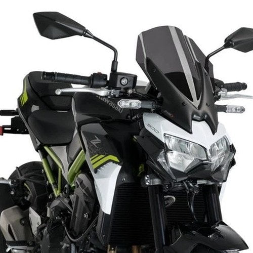 Puig New Generation Touring Windscreen Dark Smoke for Kawasaki ZR900F Z900 ABS