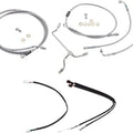 Burly Handlebar Cable/Line Kit for 18" Hangers w/o ABS Stainless #B30-1166