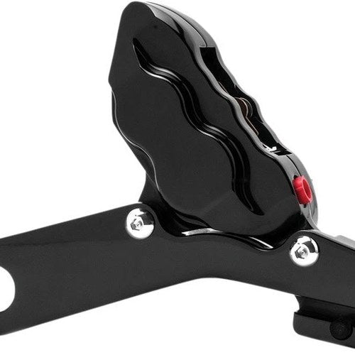 Hawg Halters 4-Piston Brake Caliper With Bracket Rear Black #RKHTAB548