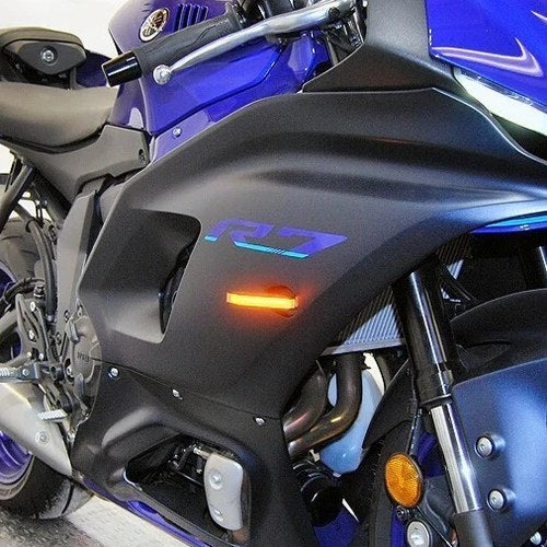 New Rage Cycles LED Front Turn Signals Amber #R7-FB for Yamaha YZF-R7 2022-2023