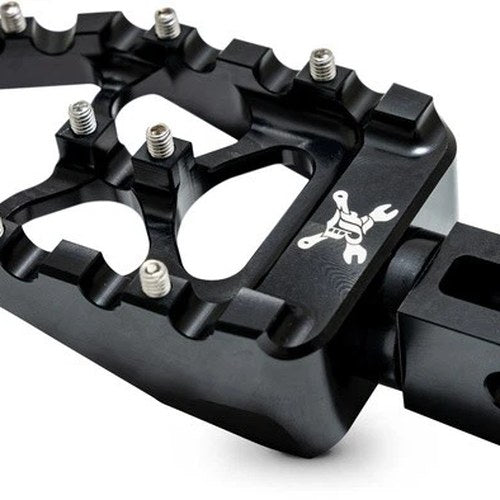 Burly MX Evolution Passenger Footpegs Black #B13-1017B Harley Davidson