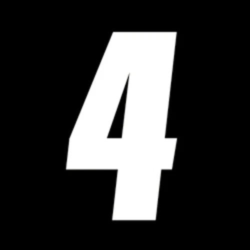 Factory Effex 7" Factory Numbers #4 White 3-Pack