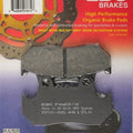 Ebc Organic Brake Pads Front #FA69/2 for Honda CN250 Helix 1992-1993