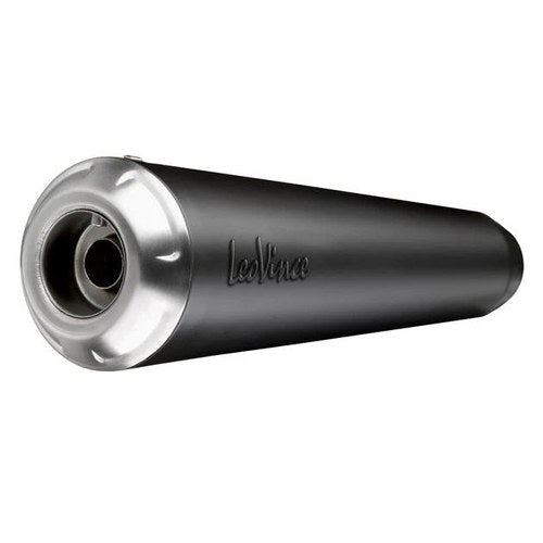 Leo Vince Classic Racer Slip-On Muffler Black/Brushed #15008B Royal Enfield