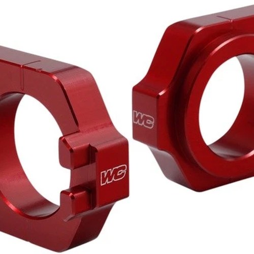 Works Connection Axle Blocks Red #17-225 Honda Crf 450/CRF 250