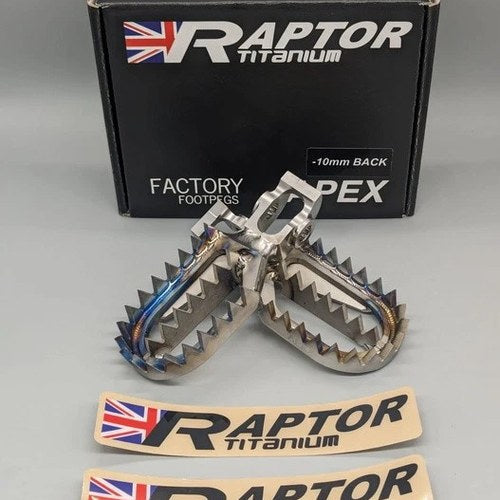 Raptor Apex Titanium Footpegs 10mm Offset #RX008 10MM Back Stark Varg 2023-2024