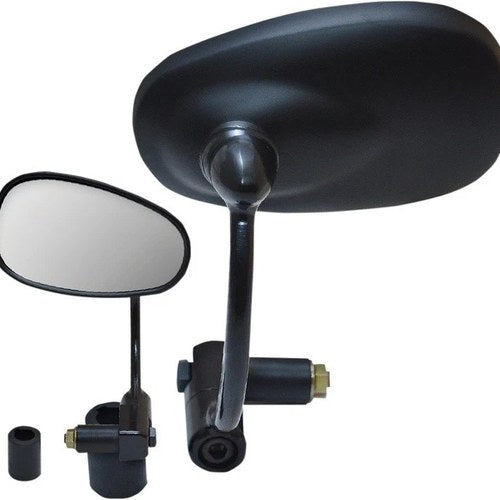 Parts Unlimited Bar End Oval Mirror Black