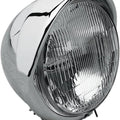 DS 5.75" Headlight With Visor Bottom Mount Chrome