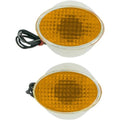 K&S Flat Oval Flush Mount Small Marker Light Set Single Filament Amber