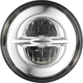 DS Premium LED Reflector Headlight 7" Chrome Clear/White