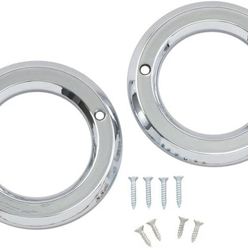 Motor Trike Tri-Glide Trax Fog Light Accent Rings Chrome