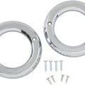 Motor Trike Tri-Glide Trax Fog Light Accent Rings Chrome