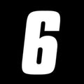 Factory Effex 4" Factory Number #6 White 3-Pack