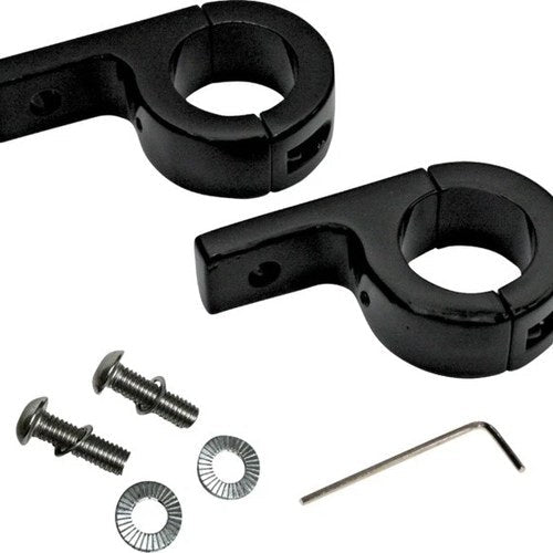 Custom Dynamics P-Clamp Engine Guard Fog Light Mounts 1.25" Gloss Black