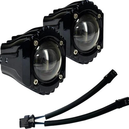 Custom Dynamics Shark Demon LED Fog Lights Gloss Black/Clear #SD-FOG-3W