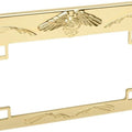 Emgo Eagle License Plate Frame 7" W x 4" H Gold Universal
