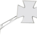 Emgo Maltese Cross Mirror Split Stem Right 10mm Chrome Tinted Universal